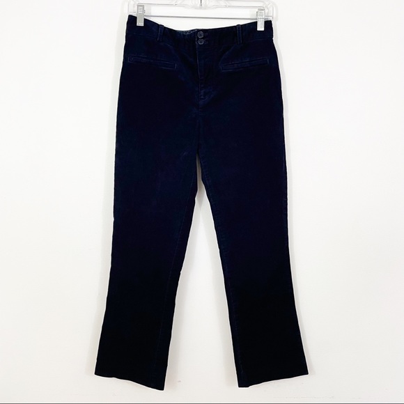 ANTHROPOLOGIE Essential Collection Navy Corduroy Ankle Crop Size 6 - Picture 2 of 10